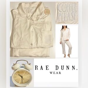 NWT Rae Dunn Luxe Pajama Set Size L